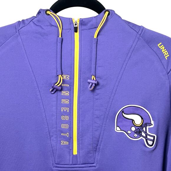 UNRL x Minnesota Vikings Purple '23 Crossover Pullover Hoodie No. 5 Size Medium - Picture 2 of 12